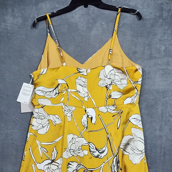 Chelsea28 Side Tie Satin Dress Spaghetti Straps Yellow harvest Size Medium - Picture 6 of 13